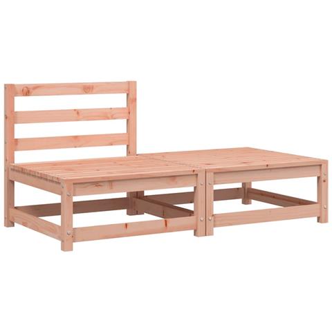 Divano Giardino Senza Braccioli con Poggiapiedi Legno Douglas - Foto 1