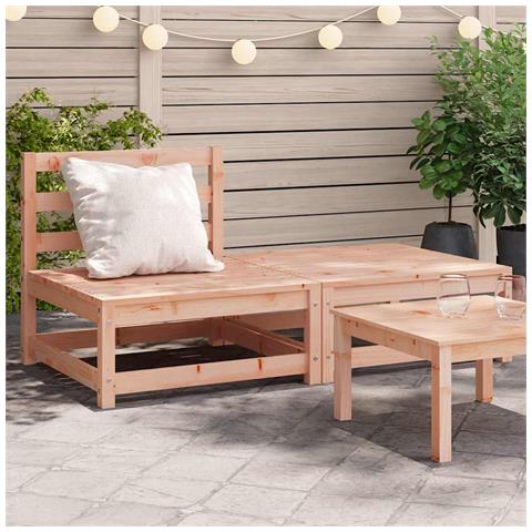 Divano Giardino Senza Braccioli con Poggiapiedi Legno Douglas - Foto 2