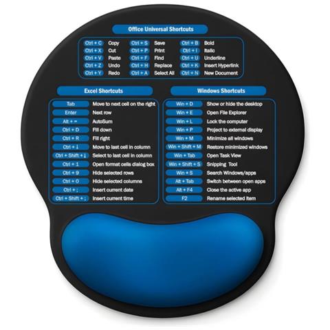 Tappetino Mouse Ergonomico Excel Con Supporto Per Polso - Comfort E Produttività Blue - Foto 1