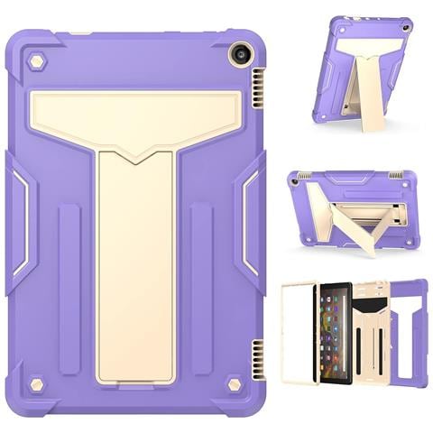 Custodia Per Amazon Fire Hd 10 Armata Con Supporto Viola - Foto 2