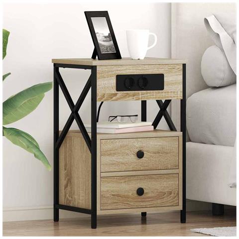 Armadio da Notte con cassetto rovere sonoma 40 x 31 x 60 cm - Foto 2