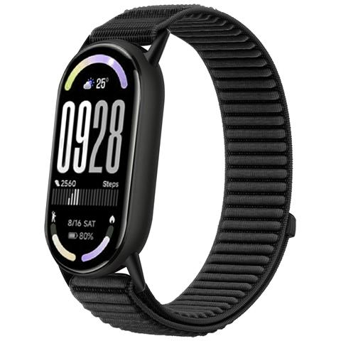 Cinturino In Nylon Con Motivo Montano Selvaggio Compatibile Con Xiaomi Mi Band Serie 10/9/8 Black - Foto 1