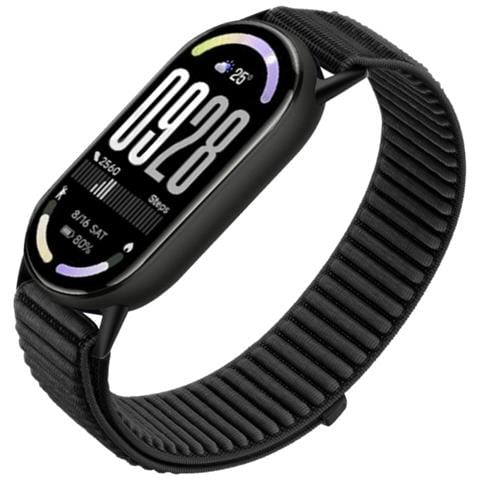 Cinturino In Nylon Con Motivo Montano Selvaggio Compatibile Con Xiaomi Mi Band Serie 10/9/8 Black - Foto 3