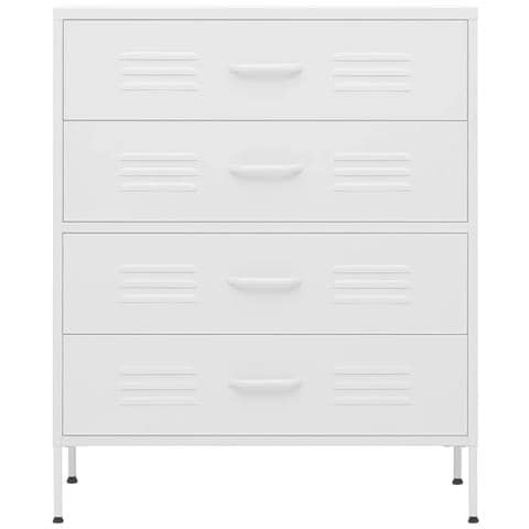 Cassettiera Bianca 80x35x101,5 Cm In Acciaio - Foto 2