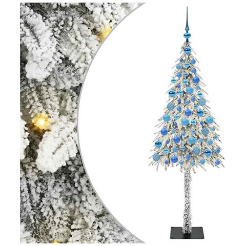 Albero di Natale con 300 LED Bianco 180 cm PE e Acciaio - Foto 1