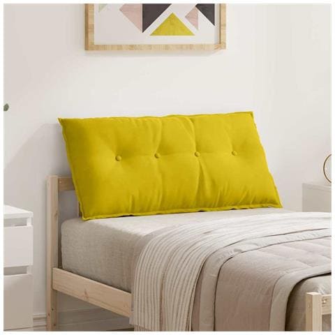 Cuscino per Schiena Giallo 100 x 50 cm Tessuto in Cords - Foto 2