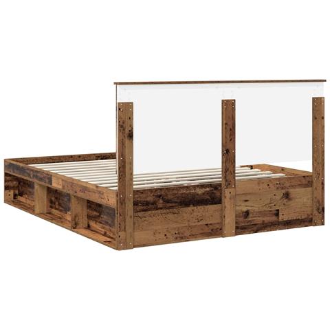 Struttura del letto Legno vecchio 160 x 200 cm Pino massello - Foto 9