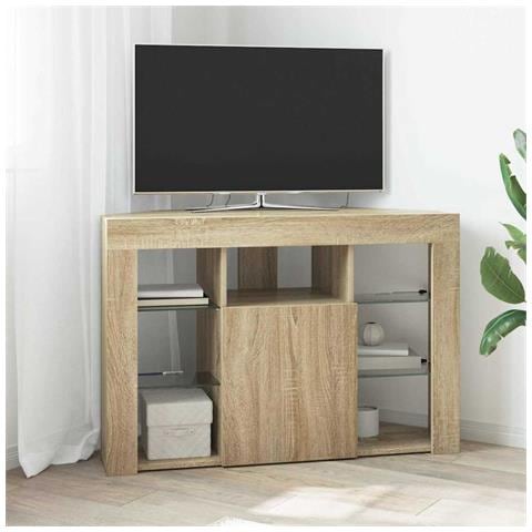 Mobile TV LED Angolare Rovere Sonoma 102 x 40 x 68 cm - Foto 2