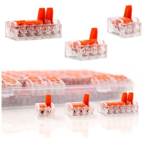 Set Di Connettori Rapidi 90 Pezzi - Versatilità E Durata | 250v, 32a, 0.14-4mm² | Uso In Motori, Artigianato, Elettronica - Foto 1