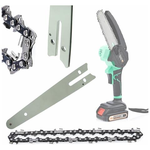 Piastra Guida 12"" Con 2x Catena Per Motosega Elettrica - Acciaio Di Alta Qualità, Resistente All'usura | Compatibile Con Mini Motoseghe 12"" - Foto 1