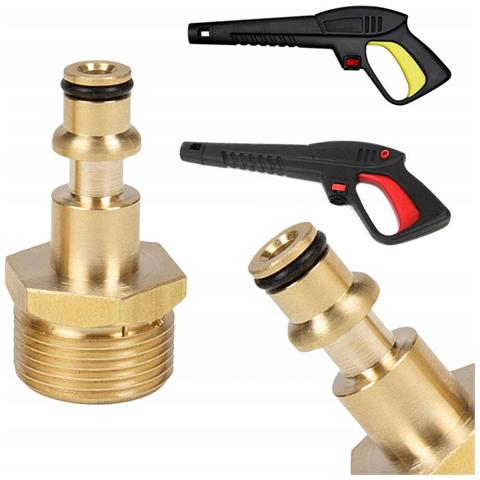 Adattatore Universale M22 Per Tubo Con Innesto Rapido - Compatibile Con Idropulitrici Lavor Serie Domestica | Materiale: Ottone, Filettatura M22x1,5 - Foto 1