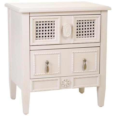 Comodino In Legno Laccato 46x32x52 Beige - Foto 1