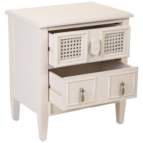 Comodino In Legno Laccato 46x32x52 Beige - Foto 2