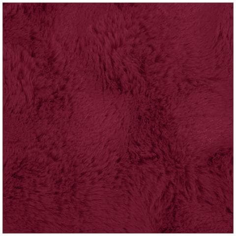 Coperta antiscivolo in finta di coniglio Olite Rosso Bordeaux - Foto 9