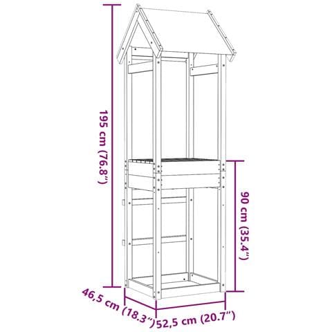 Torre da Gioco Marrone Legno Douglas Solido - Foto 6