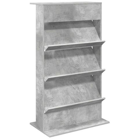 Scaffale per riviste Grigio cemento 70 x 41 x 126 cm - Foto 1