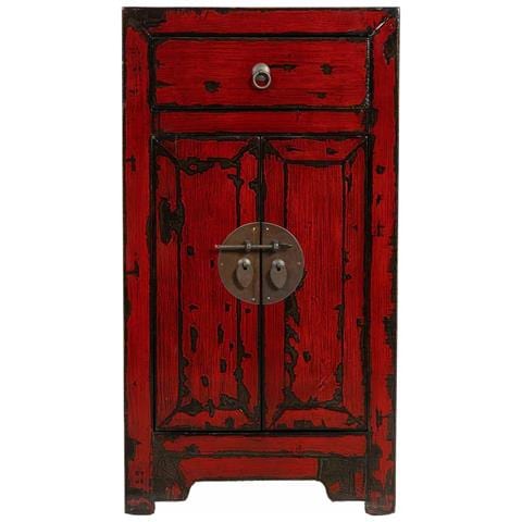 Mobile Da Ingresso In Legno Rosso 46x38x86h Cm - Foto 2