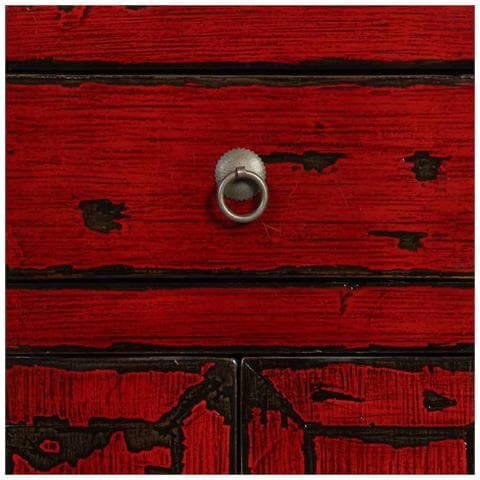 Mobile Da Ingresso In Legno Rosso 46x38x86h Cm - Foto 8