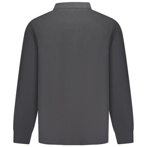 POLO DA UOMO A MANICHE LUNGHE, NERA - Colore: Nero, Taglia: M - Foto 2