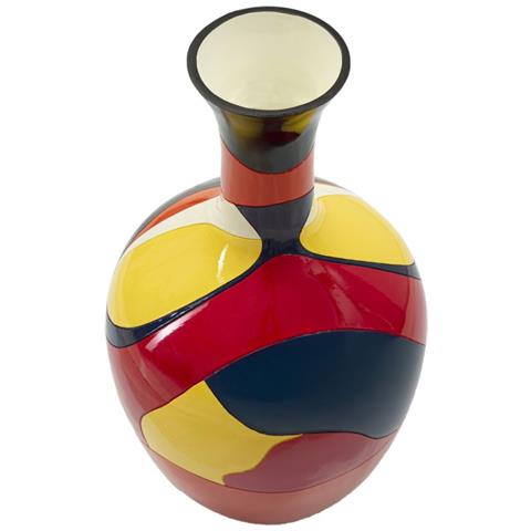 Vaso Rubic Multicolor In Resina A Decoro Astratto 29x59 Cm - Foto 2