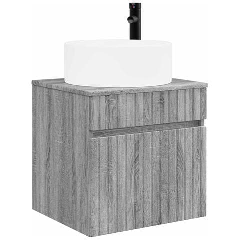 Mobile lavabo da parete Sonoma grigio 49 x 44,5 x 65,5 cm - Foto 1