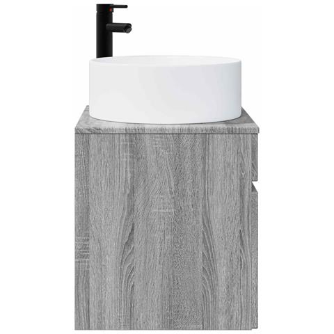 Mobile lavabo da parete Sonoma grigio 49 x 44,5 x 65,5 cm - Foto 2