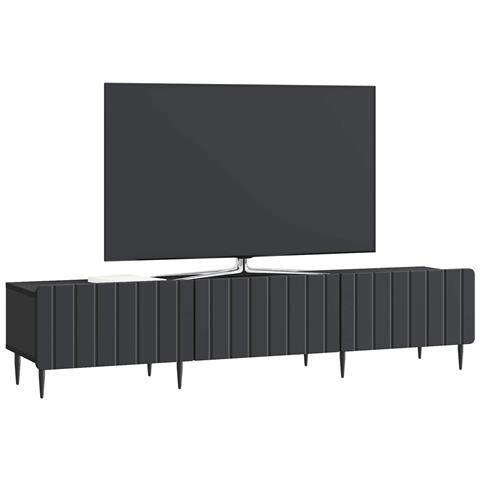 Mobile TV Nero 147 x 34,5 x 32 cm Legno ingegnerizzato - Foto 2