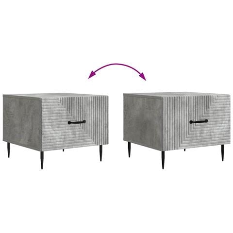 Tavolino da salotto con cassetto Grigio Cemento 49 x 50 x 40 cm - Foto 9