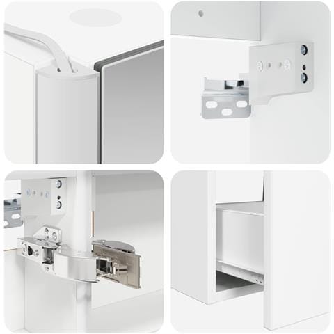 Set di mobili per il bagno 5 pcs Bianco - Foto 9