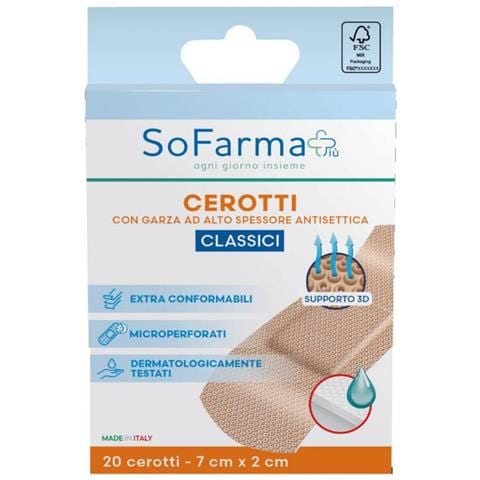 Cerotto Classico 7X2 cm 20 Pezzi Sofarmapiu' - Foto 1