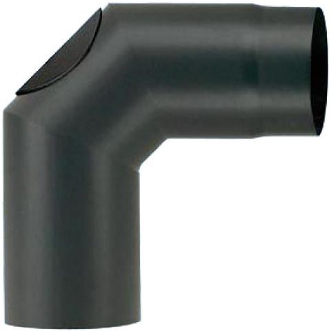 Tubo a gomito per stufa con sportello d'ispezione diametro 14 cm - Foto 1