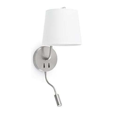 Faro 29331 - Berni Lampada Da Parete Niquel Satinato Con Lettore Led - Foto 1