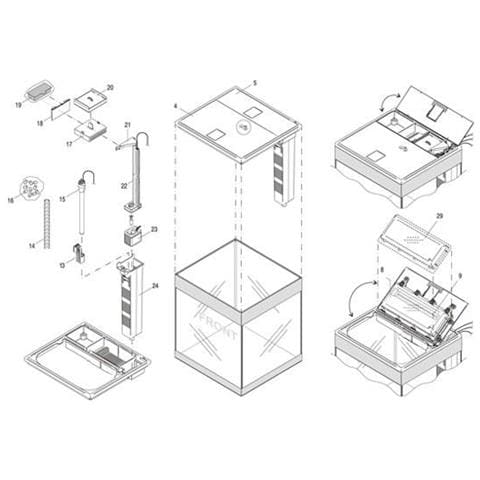 Coperchio Illuminazione E Coperchio Filtri Neri Pure M - Foto 1