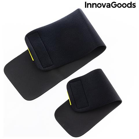 ig813635 Bande Sportive con Effetto Sauna per Braccia E Gambe (Confezione da 4), Unisex Adulto, Nero, Taglia Unica - Foto 2