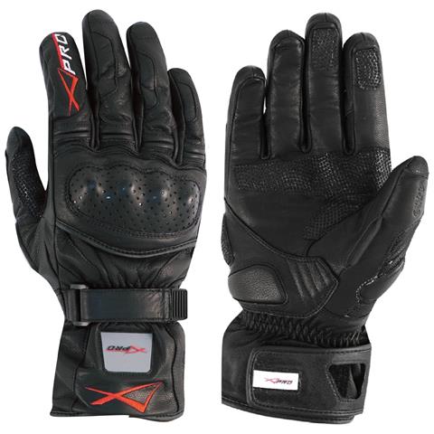 Guanto Sport Moto Pelle Corto Foderato Protezioni Imbottito Sportivo Nero Xl - Foto 1