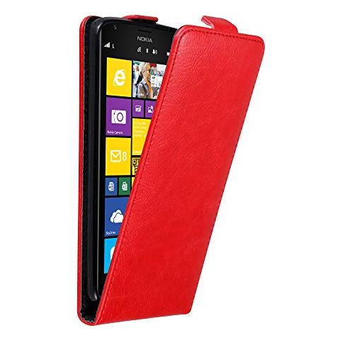 Custodia Compatibile Con Nokia Lumia 1520 In Rosso Mela - Coperchio Protettivo In Design Flip Con Chiusura Magnetica - Foto 1
