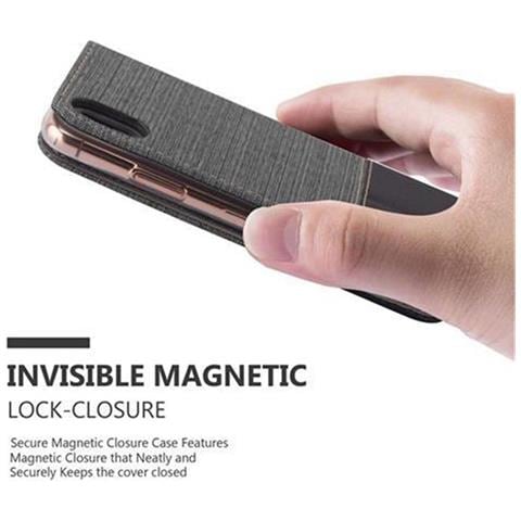 Custodia Compatibile Con Apple Iphone X / Xs In Grigio Nero - Coperchio Protettiva Con Chiusura Magnetica, Funzione Stand E Tasca Per Le Carte - Foto 10
