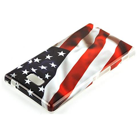 Custodia Compatibile Con Sony Xperia M2 Con Stampa Stars And Stripes - Hard Case Coperchio Protettivo Con Design Alla Moda - Foto 3