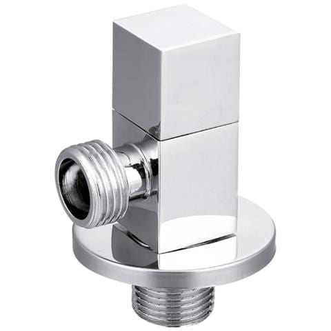 1/2"" X 1/2"" Inch Bsp Angolato Valvola Ceramica Cromato Quadrata Rubinetto Lavabo Connettore - Foto 1