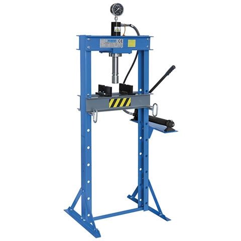 Pressa Idraulica Da Officina 12t – Manuale A Pompa Con Manometro, Traversa Regolabile E Design Compatto Da Tavolo