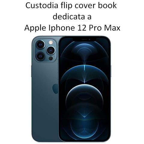 Maxy Custodia Book Orizzontale Silicone Case Per Apple Iphone 12 Pro Max Black-pink - Foto 2