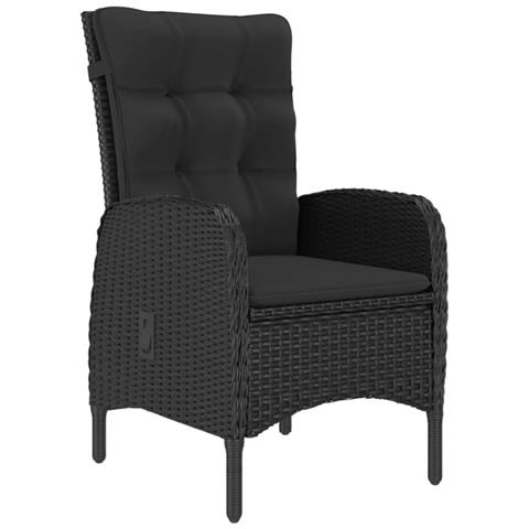 Set Da Pranzo Da Giardino 7 Pz Nero - Foto 2