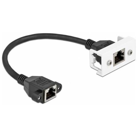87126 Cavo Di Rete Nero 0,25 M Cat6a S /ftp (s-stp) - Foto 1