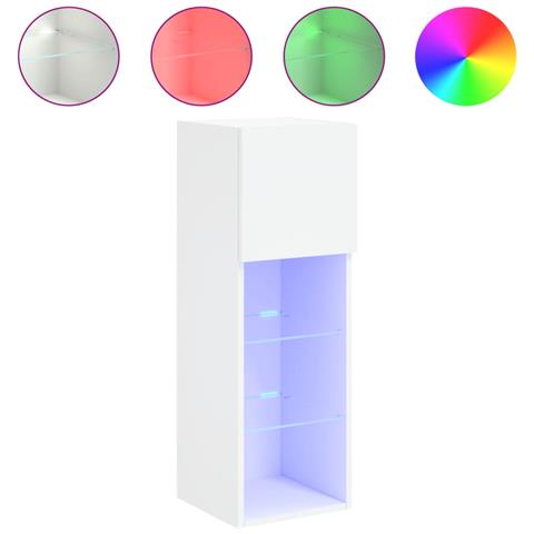 Mobile Tv Con Luci Led Bianco 30,5x30x90 Cm - Foto 2