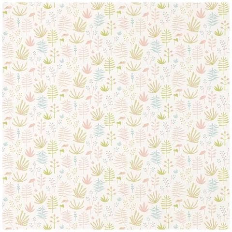 Carta Da Parati Per Bambini Happy Dreams Erbe Rosa Verde - Foto 1