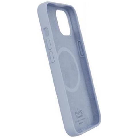 Cover Icon In Silicone Per Iphone 14 Plus Compatibile Con Magsafe, Blu - Foto 3