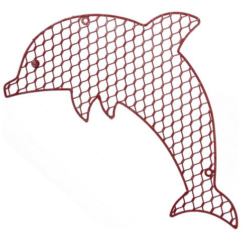 Quadro Delfino 41,91 X 27,31 Cm Rosso Metallo - Foto 1