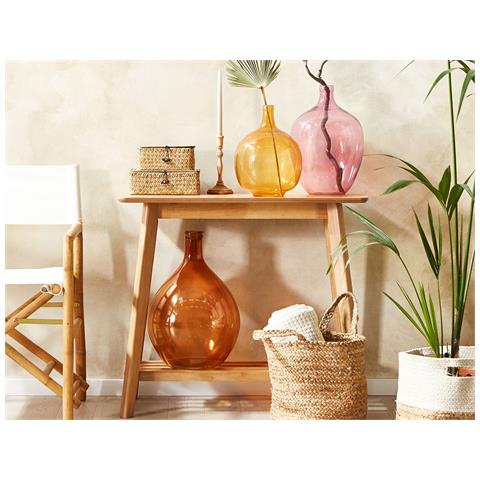 Vaso Da Fiori Roti Vetro 39 Cm Rosa - Foto 1