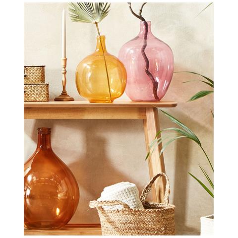 Vaso Da Fiori Roti Vetro 39 Cm Rosa - Foto 7