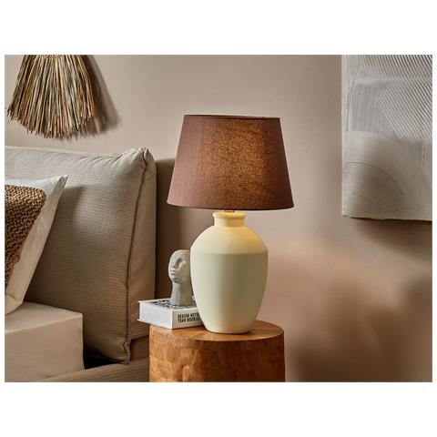 Lampada Da Tavolo Arcos Ceramica Bianco - Foto 1
